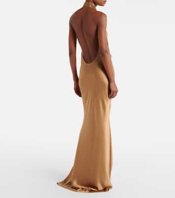 Robe longue en satin de soie | The Sei