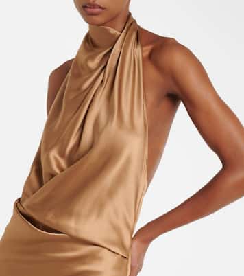 Robe longue en satin de soie | The Sei