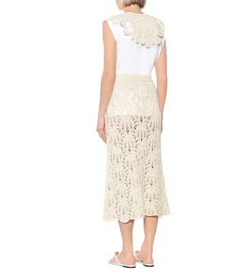 Falda midi de encaje de croché | Jil Sander