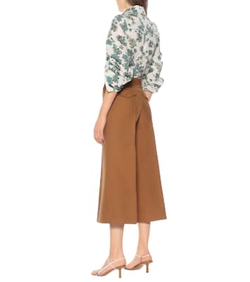 Jupe-culotte raccourcie en coton mélangé | Victoria Victoria Beckham