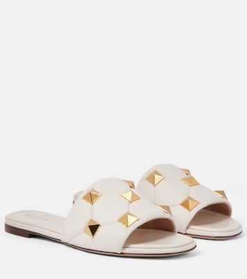 Pantoletten Roman Stud aus Leder | Valentino Garavani