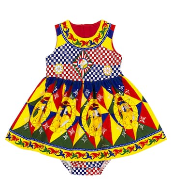 Baby printed dress and bloomers set | Dolce&Gabbana Kids