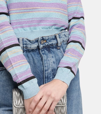 Pullover in misto seta a righe | Miu Miu