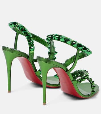 Sandales Spikita Strap 100 en cuir à clous | Christian Louboutin
