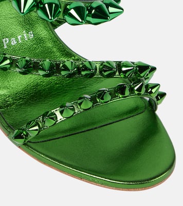 Sandales Spikita Strap 100 en cuir à clous | Christian Louboutin