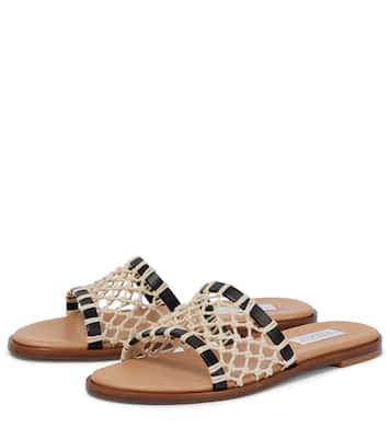 Neo leather-trimmed sandals | Gabriela Hearst