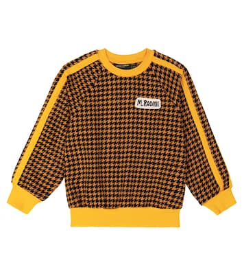 Logo houndstooth cotton sweatshirt | Mini Rodini