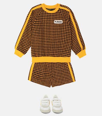 Logo houndstooth cotton sweatshirt | Mini Rodini