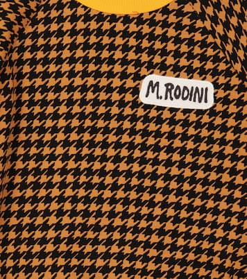 Logo houndstooth cotton sweatshirt | Mini Rodini