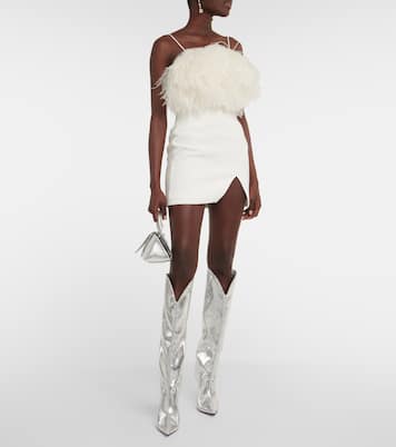 Minikleid mit Federn | David Koma