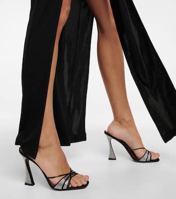 Lust crystal-embellished satin mules | D'Accori