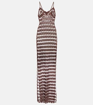 Semi-sheer lace camisole maxi dress | Aya Muse