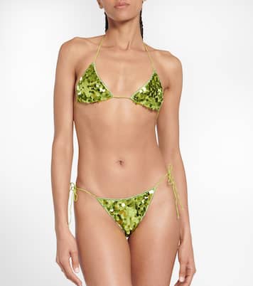 Sequined triangle bikini | Oséree
