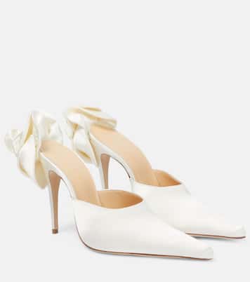 Mules in raso con decorazione floreale | Magda Butrym