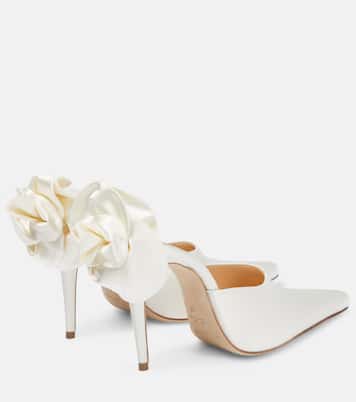 Mules in raso con decorazione floreale | Magda Butrym