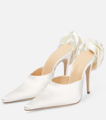Mules in raso con decorazione floreale | Magda Butrym