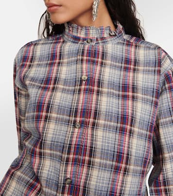 Saoli checked cotton and linen shirt | Marant Etoile