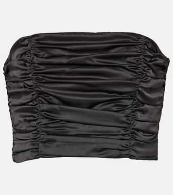 Ruched satin crop top  | Rotate