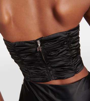 Ruched satin crop top  | Rotate