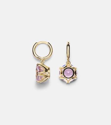Boucles d'oreilles Crown en or 18 ct et améthystes | Ileana Makri