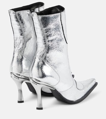 Ankle Boots aus Metallic-Leder | Vetements