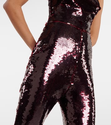 Combi-pantalon bustier Myrine à sequins | Safiyaa