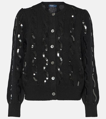 Sequined wool and cashmere cardigan | Polo Ralph Lauren