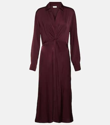 Vestido midi Bettie de satén con bustier | Velvet