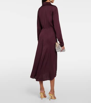 Vestido midi Bettie de satén con bustier | Velvet