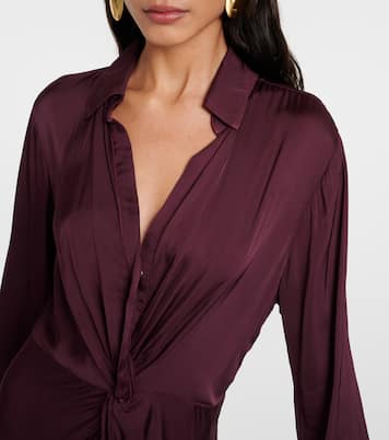Vestido midi Bettie de satén con bustier | Velvet