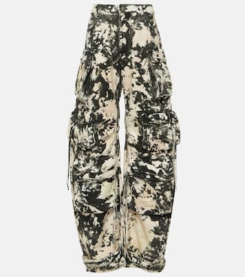 Fern printed mid-rise cargo jeans | The Attico