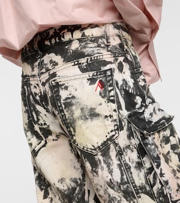 Fern printed mid-rise cargo jeans | The Attico