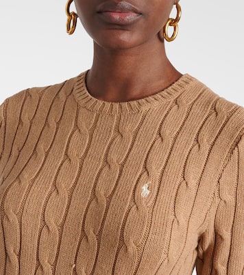 Cable-knit crewneck cotton sweater | Polo Ralph Lauren