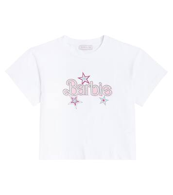x Barbie® cotton-blend jersey T-shirt | Monnalisa