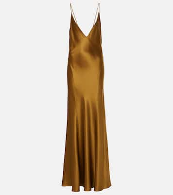 Abito lungo in raso | Saint Laurent