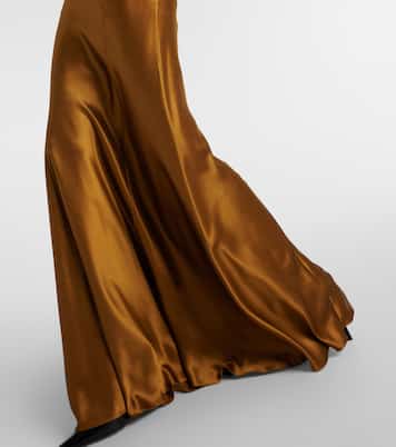 Abito lungo in raso | Saint Laurent