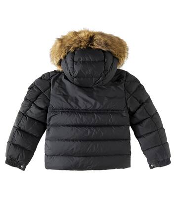 Faux fur-trimmed down jacket | Moncler Enfant