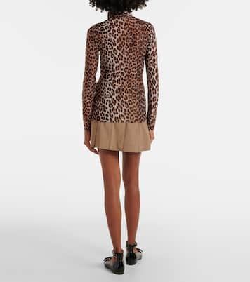 Bedrucktes Top aus Mesh | Ganni