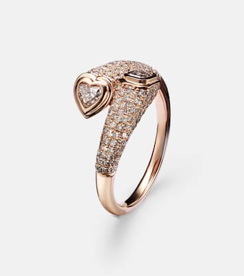 Bague en or rose 18 ct et diamants | Shay Jewelry