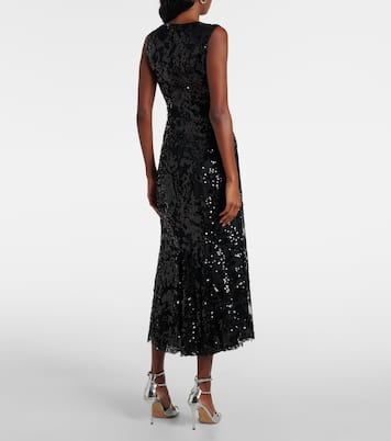 Abito midi con paillettes | Victoria Beckham