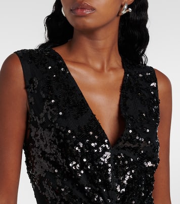 Abito midi con paillettes | Victoria Beckham