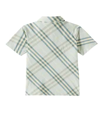 Polo Burberry Check in cotone | Burberry Kids