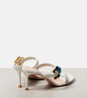 Verzierte Sandalen 70 aus Leder | Gianvito Rossi