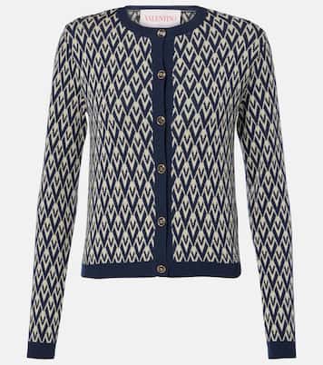 Cardigan Toute La V in lana vergine | Valentino