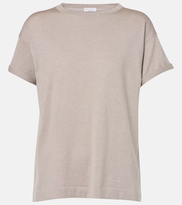 Camiseta de mezcla de cachemir y seda | Brunello Cucinelli
