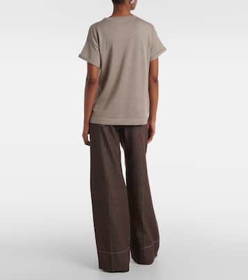 Camiseta de mezcla de cachemir y seda | Brunello Cucinelli