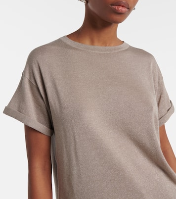 Camiseta de mezcla de cachemir y seda | Brunello Cucinelli