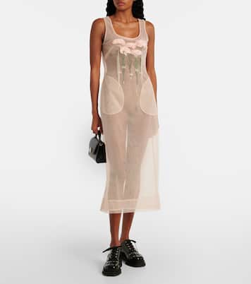 Abito midi in tulle con applicazioni | Simone Rocha