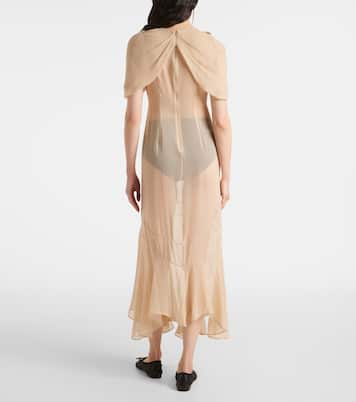 Abito lungo in georgette di seta | Simone Rocha
