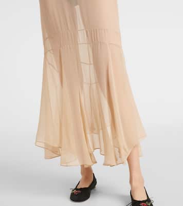 Abito lungo in georgette di seta | Simone Rocha